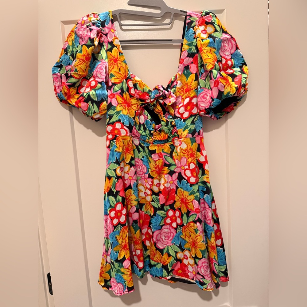 For Love & Lemons Mallory floral print mini dress. Size small. Wore once.